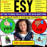 ESY Extended School Year for Special Education | Getting To Know You Activity